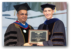 Dr. Majeed received the Daniel B. Stateman award for distinguished alumni from Dr. David Taft at Long Island University’s 121st graduation ceremony in Brooklyn, New York on May 14, 2010